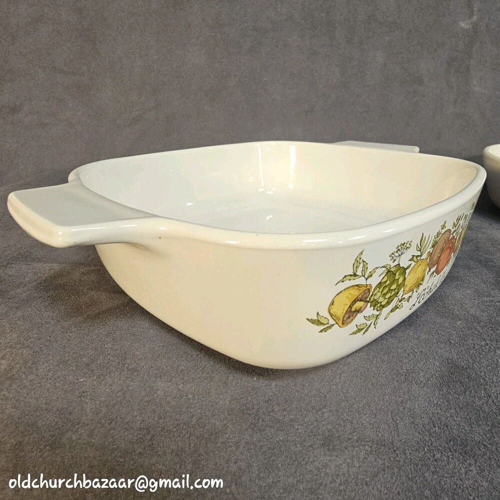 Vtg Corning Ware Pyrex Corelle Spice of Life 1 Quart Casserole NO Lid #A-1-B